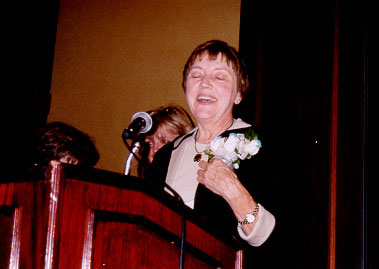 A very surprised Char thanks the group for the JAM Award.
